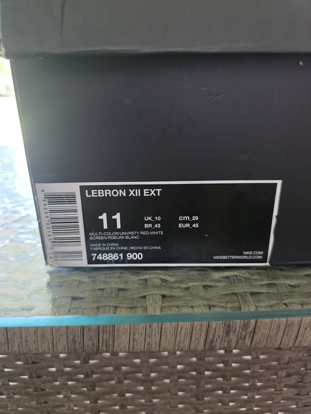 Nike LeBron XII EXT Prism-  Sz. 11 "Finish Your Breakfast"